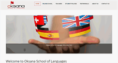 Desktop Screenshot of oksanaschooloflanguages.com