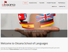 Tablet Screenshot of oksanaschooloflanguages.com